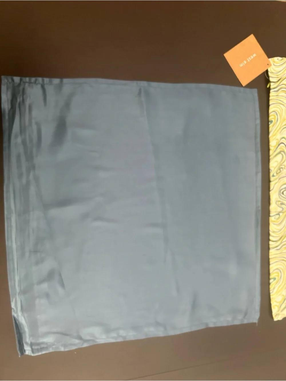 Two West Elm Silk Pillow Covers